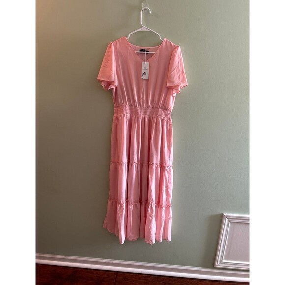 Women's Casual Slit Wrap Asymmetrical Elastic High Waist Maxi Draped Skirt Dress - Picture 1 of 5